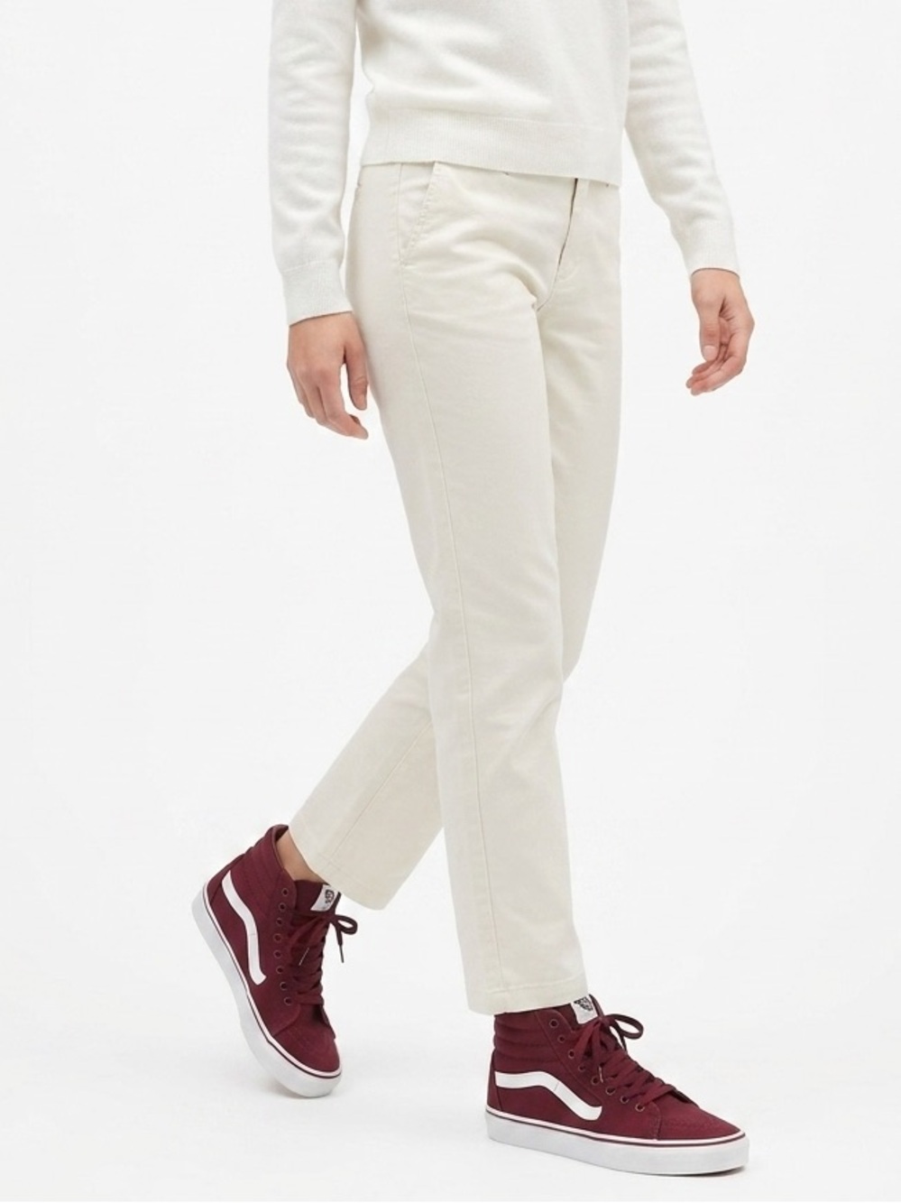 Vans Maroon High-Tops with White Accents